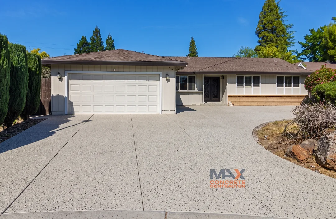 Exposed aggregate concrete driveway and walkway replacement in Mission Viejo, CA